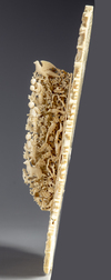 A Cantonese carved ivory letter rack