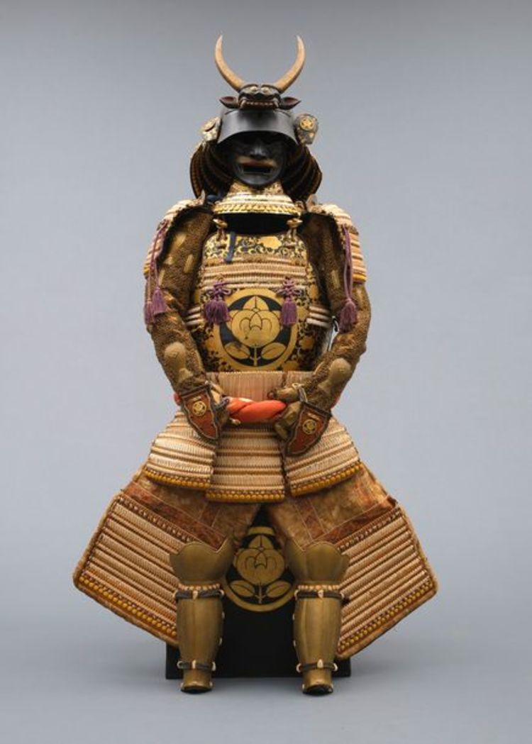 A gilded and partly decorated yoroi