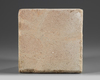 A MAMLUK SQUARE POTTERY TILE