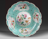 A CHINESE FAMILLE ROSE LOBED DISH, 18TH CENTURY