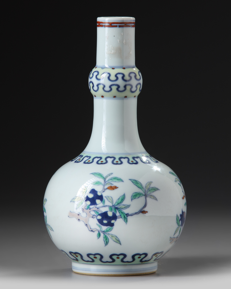 A Chinese doucai bottle vase