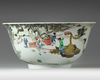 A large Chinese famille verte bowl