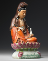 A Chinese famille rose figure of Guanyin