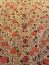 An Uzbek Suzani embroidered silk wall hanging