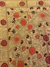 An Uzbek Suzani embroidered silk wall hanging