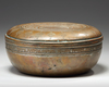 AN ENGRAVED TINNED COPPER LIDDED SAFAVID BOWL, PERSIA, 17TH CENTURY