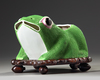 A CHINESE GREEN GLAZED 'FROG' JARDINIÈRE