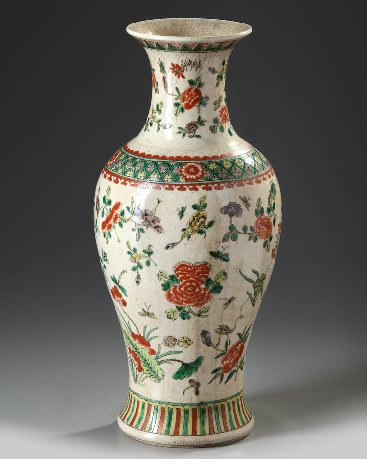 A Chinese Famille Verte Vase