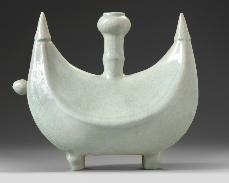 A CHINESE QINGBAI-GLAZED PILGRIM FLASK FOR THE ISLAMIC MARKET, SONG-STYLE