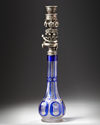 A BOHEMIAN CUT-GLASS HOOKAH BASE WITH OTTOMAN SILVER MOUNTS, BOHEMIA AND TURKEY, 19TH CENTURY