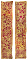 TWO OTTOMAN EMBROIDERED HANGING PANELS, 19TH CENTURY