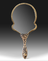 AN OTTOMAN CORAL-INSET GILDED MIRROR, 19TH CENTURY