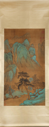 A handscroll with mountain landscape (after Wen Zheng Ming, 1470-1559)