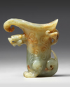 A SMALL CHINESE JADE CARVED VASE, 19TH-20TH CENTURY