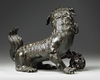 A CHINESE BRONZE FU DOG CENSER, MING DYNASTY(1368-1644) OR LATER