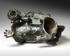 A CHINESE BRONZE FU DOG CENSER, MING DYNASTY(1368-1644) OR LATER