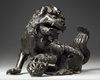 A CHINESE BRONZE FU DOG CENSER, MING DYNASTY(1368-1644) OR LATER