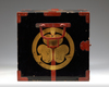 A JAPANESE BLACK LACQUERED PORTABLE BENTO BOX (GOCHA BENTO)