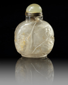 A LARGE CHINESE ROCK CRYSTAL 'LONGEVITY' SNUFF BOTTLE, 19TH CENTURY