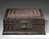 A CHINESE CARVED TIXI LACQUER BOX