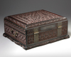 A CHINESE CARVED TIXI LACQUER BOX