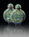 A CHINESE CLOISONNÉ ENAMEL CONJOINED SNUFF BOTTLE, 19TH-20TH CENTURY