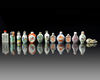 A GROUP OF THIRTEEN CHINESE FAMILLE ROSE SNUFF BOTTLES, 19TH/20TH CENTURY