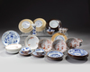 A GROUP OF TWENTY-FOUR CHINESE WARES AND TWO JAPANESE SAUCERS