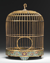 A CHINESE CLOISONNÉ ENAMEL BIRD CAGE, QING DYNASTY ( 1644-1911)