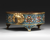 A CHINESE CLOISONNE ENAMEL TRIPOD CENSER, QING DYNASTY (1644-1911)