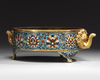 A CHINESE CLOISONNE ENAMEL TRIPOD CENSER, QING DYNASTY (1644-1911)