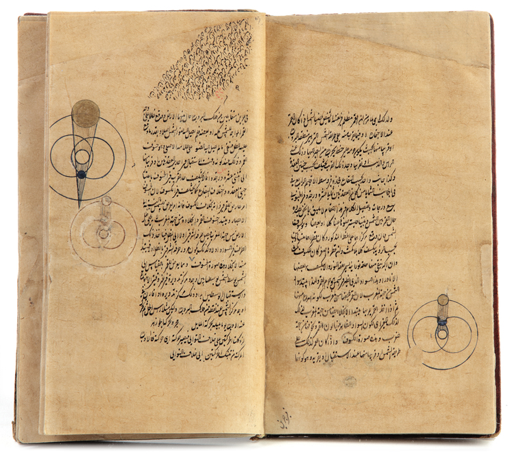 AL-MULAKHKHAS FI AL-HAY’AH AL-BASIJAH BY SHARAF AL-DIN MAHMUD IBN MUHAMMAD IBN UMAR AL-JAGHMINI AL-KHWARIZMI, COPIED 890 AH/1485 AD