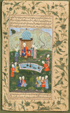 A PAIR OF SAFAVID MINIATURE PAINTINGS, ILLUMINATED MANUSCRIPTS, PERSIA, MID TO LATE 18TH CENTURY