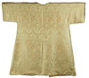 A SILK LAMPAS COVERING PANEL FORMED AS A KAFTAN, EGYPT OR TURKEY, 19TH CENTURY