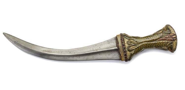 A MUGHAL DAGGER WITH WOODEN HILT, NORTH-INDIA, 19TH CENTURY