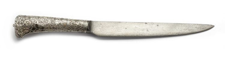 AN INDIAN KARD HANDLE IN SILVER, INDIA, LATE 18TH CENTURY