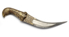 A MUGHAL GILT AND WATERED STEEL DAGGER WITH PARROT HEAD SHAPED HILT, INDIA, 19TH CENTURY