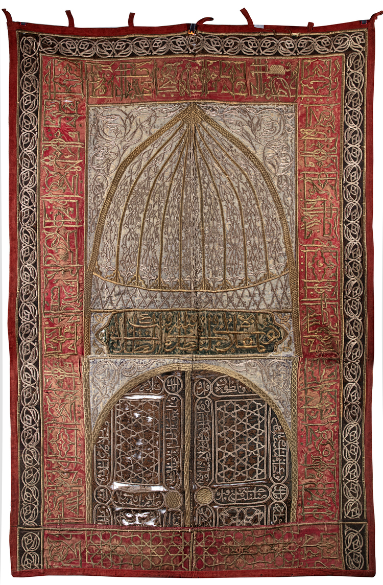 A LARGE OTTOMAN METAL EMBROIDERED HANGING PANEL ,TURKEY,18TH CENTURY