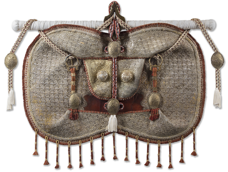 A MAGNIFICENT SADDLE BLANKET, NORTH AFRICA OR TURKEY, 19TH-20TH CENTURY