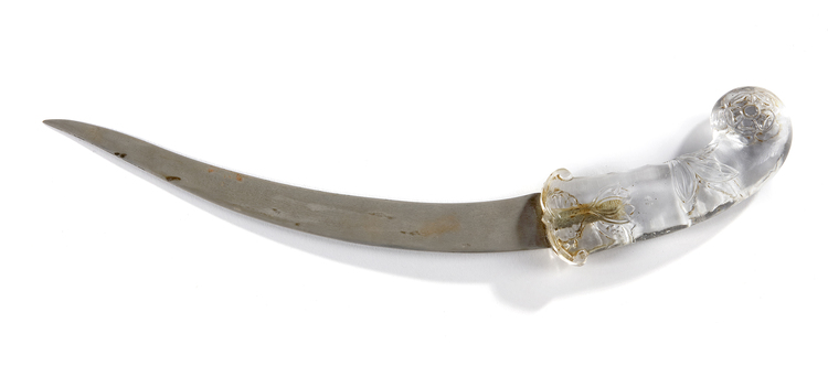 A MUGHAL DAGGER WITH ROCK CRYSTAL HILT, INDIA, 17TH-18TH CENTURY