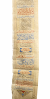 FIVE CHAPTERS OF THE QURAN WRITTEN ON A PAPER SCROLL, OTTOMAN, 19TH CENTURY