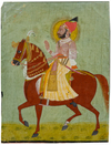 A RAJA ON A HORSE, MUGHAL CENTURY, 19TH CENTURY