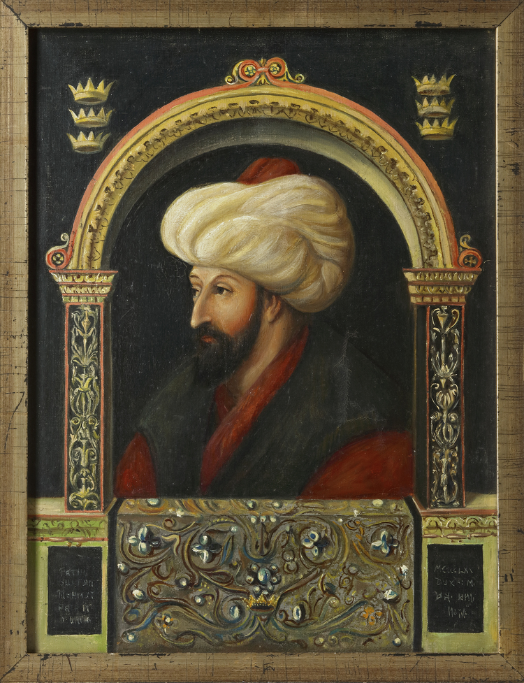 A PORTRAIT OF SULTAN MEHMED II, WHO ATTACKED CONSTANTINOPLE IN MAY 1453 ...