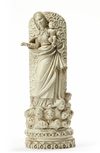AN INDO-PORTUGUESE CARVED IVORY FIGURE OF THE MADONNA, GOA, 17TH CENTURY