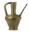 A LARGE NIELLO-INLAID BRASS EWER, CENTRAL-ASIA, 12TH-13TH CENTURY