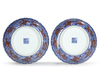 A PAIR OF BLUE AND WHITE 'DRAGON' DISHES