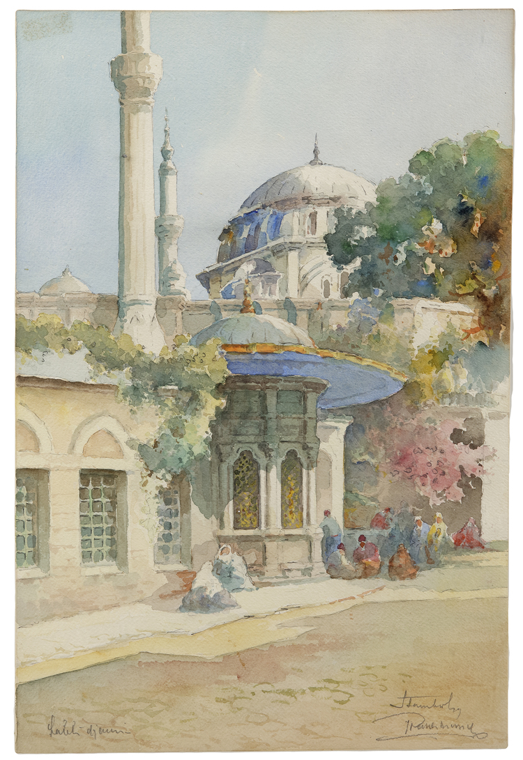 A WATERCOLOR PAINTING, 20TH CENTURY
