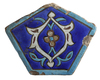 A SIX-SIDED TIMURID TILE, PERSIA,  MID-15TH CENTURY