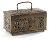 A QAJAR BRASS BOX,19TH CENTURY