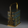 A CHINESE CLOISONNÉ THREE-TIERED LUNCH BOX, CHINA, QING DYNASTY (1644-1911)